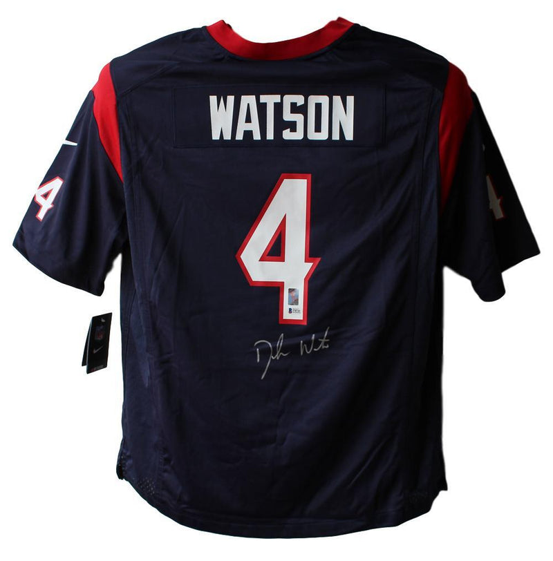 Deshaun Watson Houston Texans Autographed Nike Blue Jersey BAS