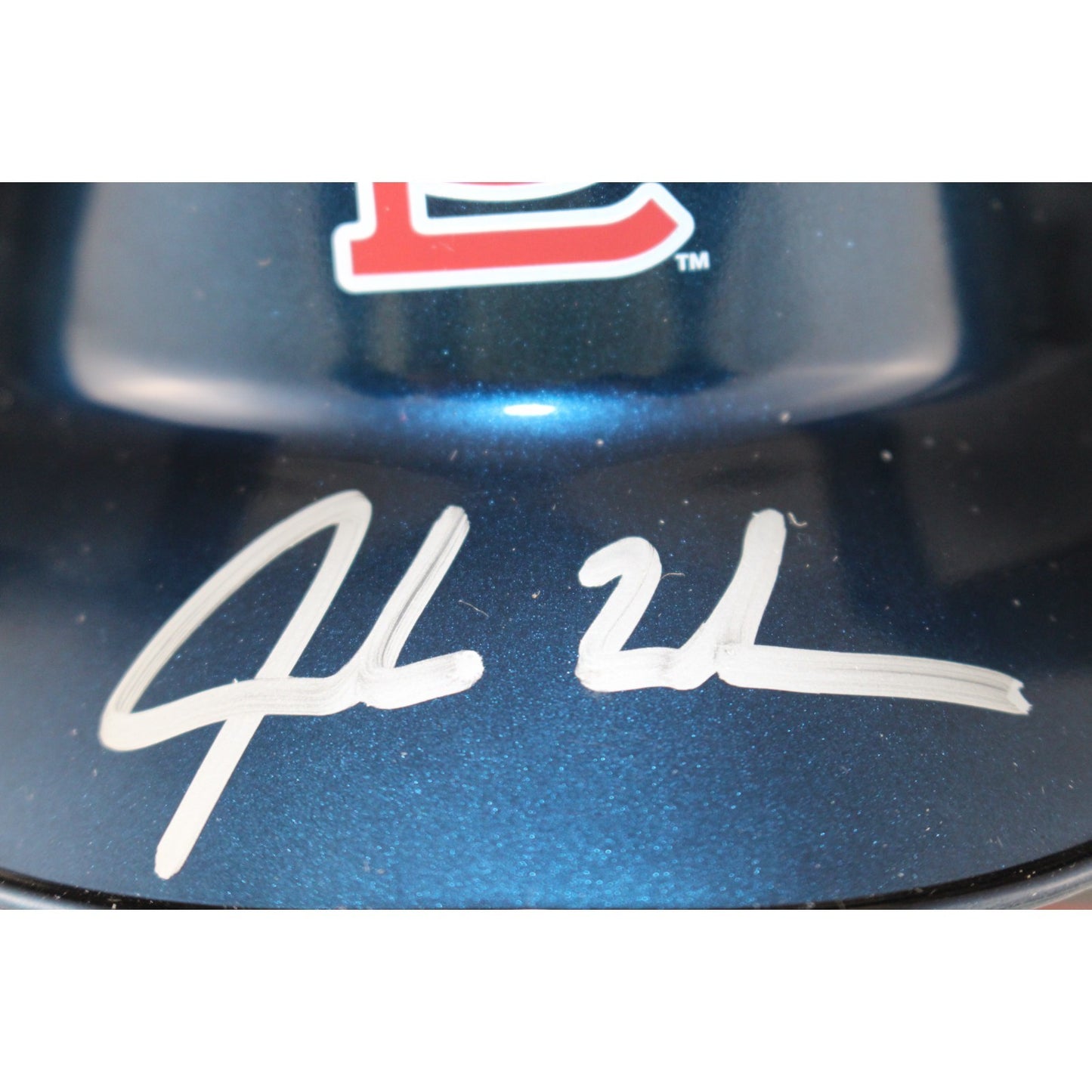 Jordan Walker St Louis Cardinals Autographed Chrome Mini Batting Helmet