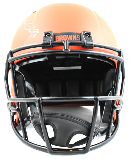 Nick Chubb Autographed Cleveland Browns Full Size Rave Speed Helmet