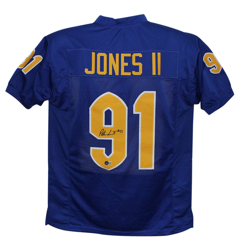 Patrick Jones Pittsburgh Panthers Autographed Custom Blue Jersey (BAS)
