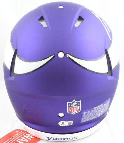 J.J. McCarthy Signed Minnesota Vikings Full Size Speed Authentic Helmet