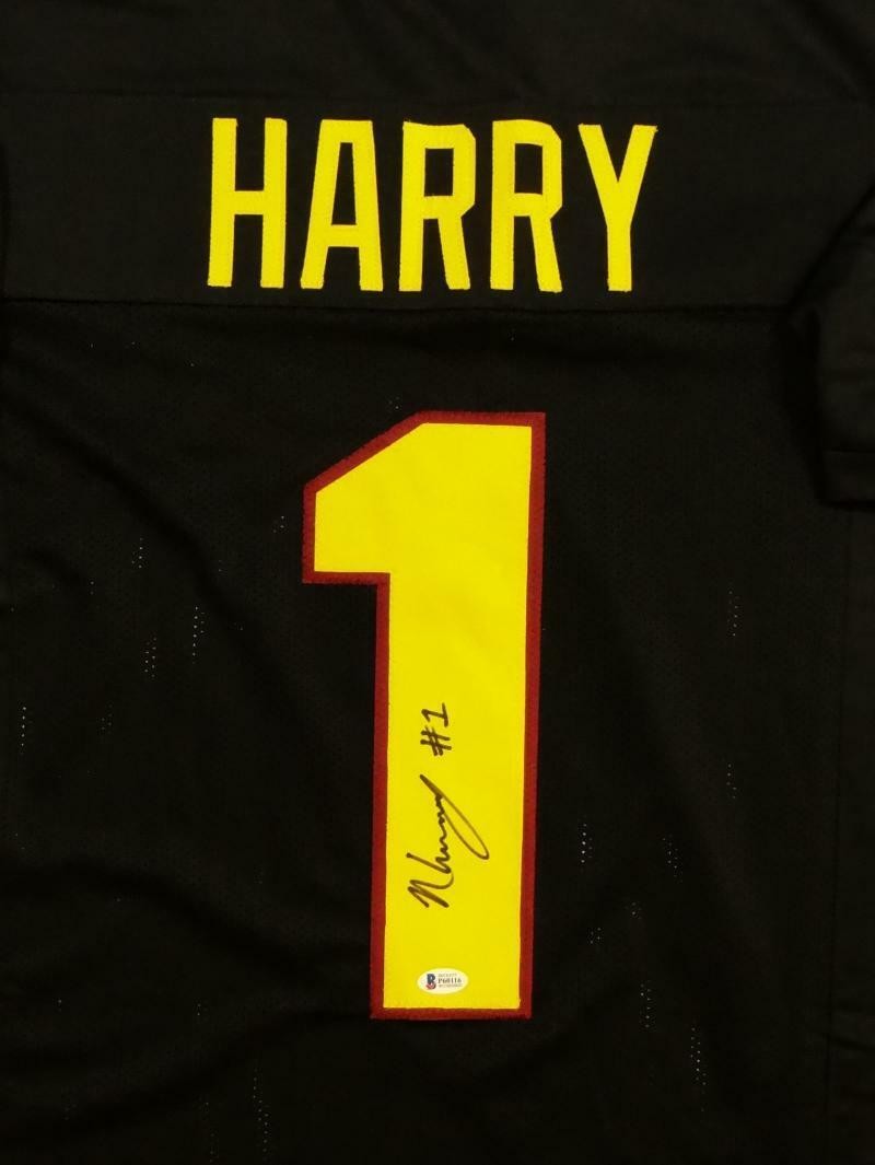 N'Keal Harry Signed Black College Style Jersey