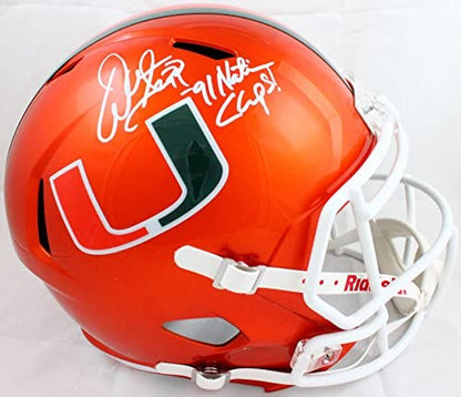 Warren Sapp Signed Miami Hurricanes Full Size Flash Speed Helmet
