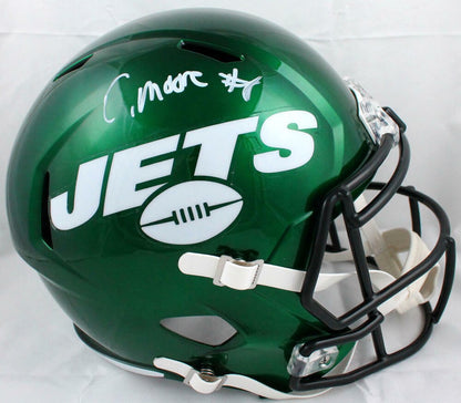 Elijah Moore Signed New York Jets Full Size Speed Replica Helmet