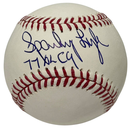Sparky Lyle Signed Official Major League Baseball w/ "77 AL CY" Inscription
