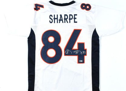 Shannon Sharpe Autographed Denver Broncos White Custom Jersey