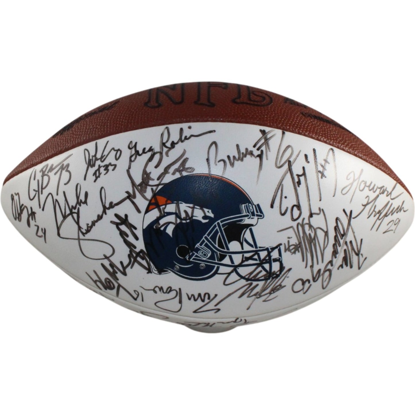 Shannon Sharpe & Pat Bowlen Denver Broncos Multi-Signed 1999 Team Football