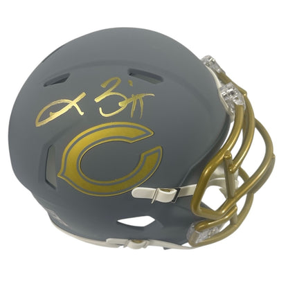 Lance Briggs Signed Chicago Bears Slate Mini Helmet (BAS Witnessed)