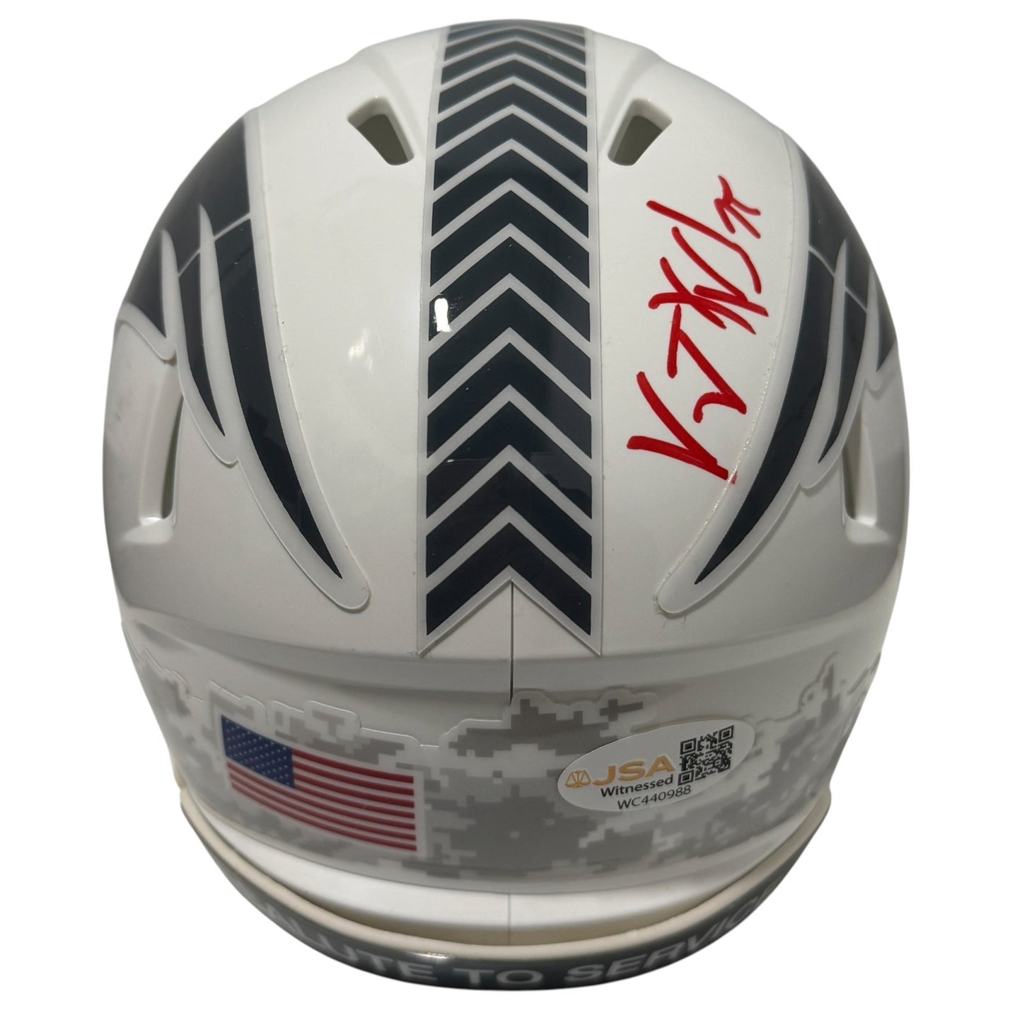 Vince Wilfork Signed New England Patriots Salute Mini Helmet "2x Champ"