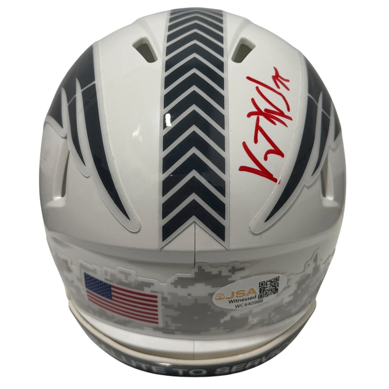 Vince Wilfork Signed New England Patriots Salute Mini Helmet "2x Champ"