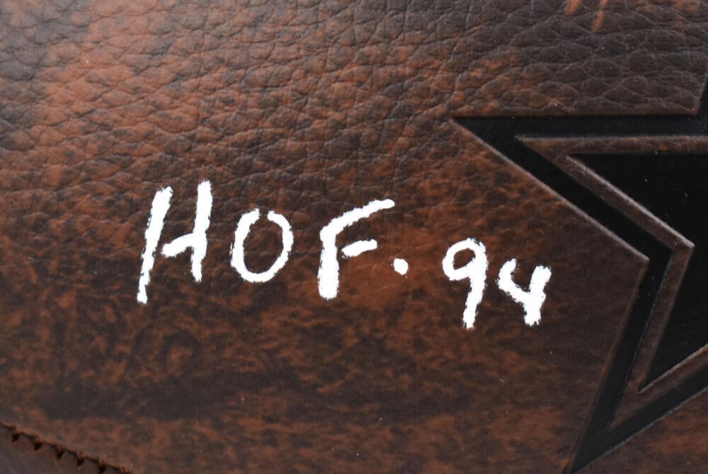 Tony Dorsett Autographed Dallas Cowboys Distressed Logo Football
