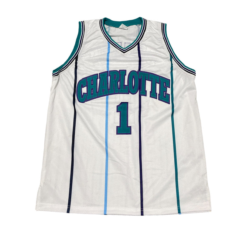Muggsy Bogues Charlotte Hornets Signed Custom Basketball Jersey