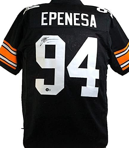 AJ Epenesa Autographed Iowa Hawkeyes Custom Black Jersey