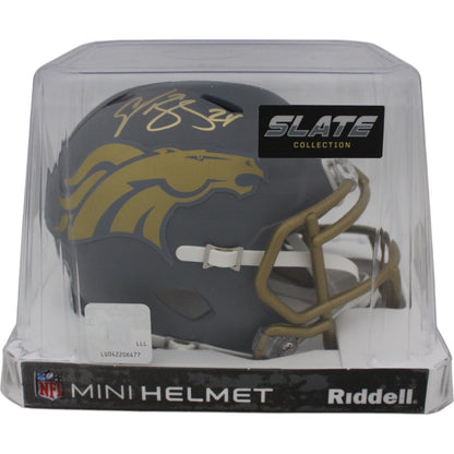 Champ Bailey Autographed Denver Broncos Riddell Slate Mini Helmet