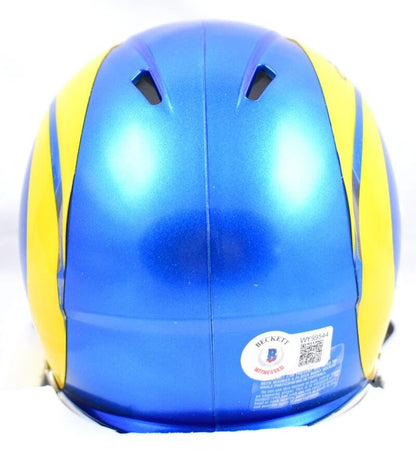 Kurt Warner Signed Los Angeles Rams Black Speed Mini Helmet