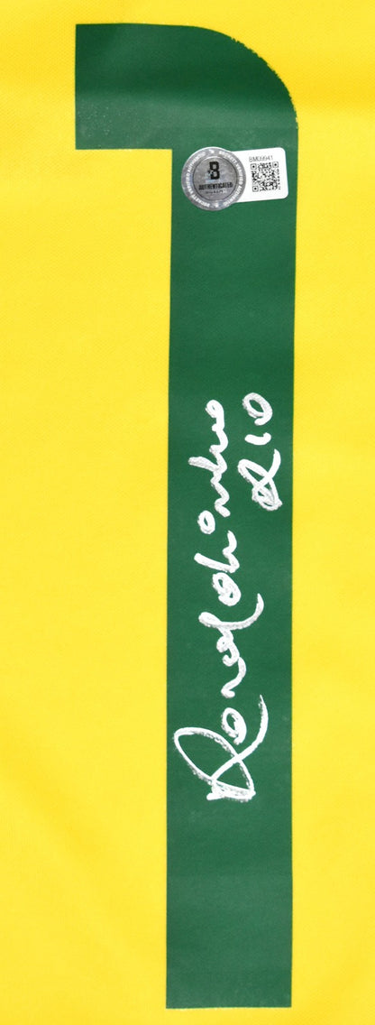 Ronaldinho Autographed Brazil National Team Nike Home Jersey