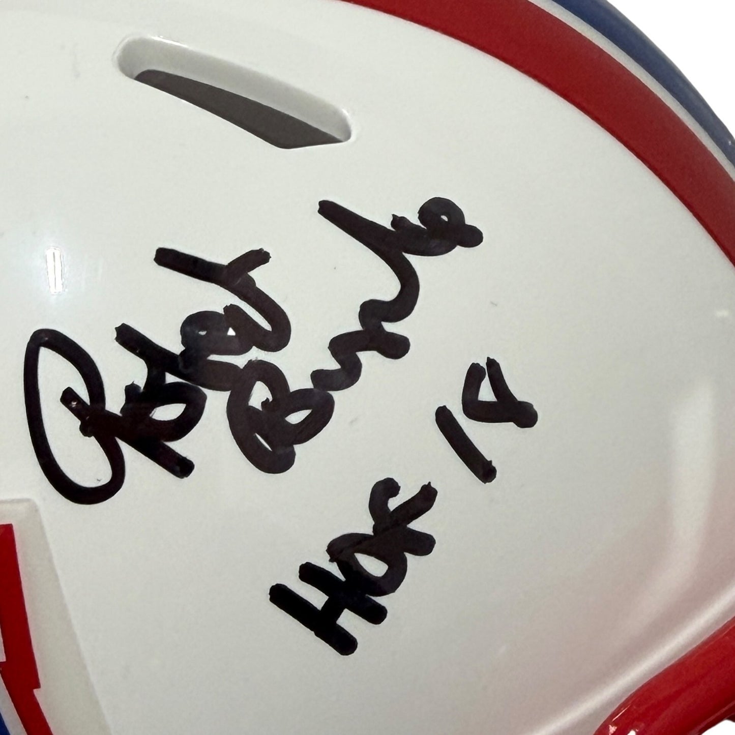 Robert Brazile Houston Oilers Signed Throwback Mini Helmet (HOF 18)
