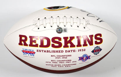 London Fletcher Signed Washington Logo Football - Black