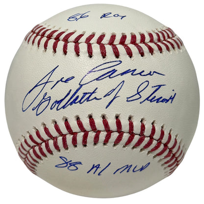 Jose Canseco Signed Rawlings Official MLB Baseball 4 Inscriptions JSA