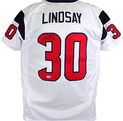 Phillip Lindsay Autographed White Custom Jersey