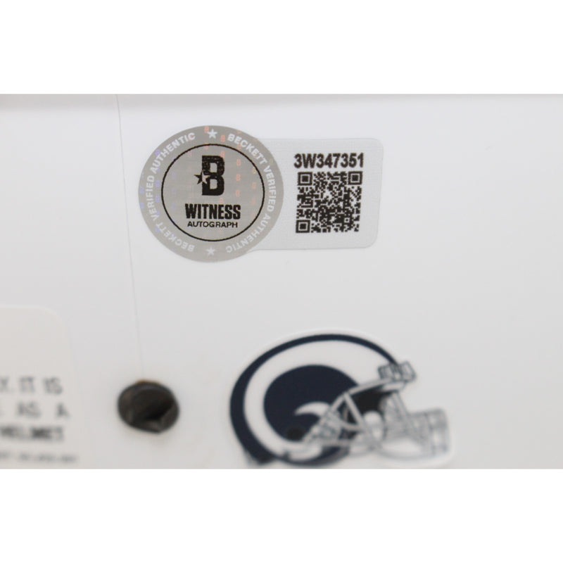 Marshall Faulk Autographed Los Angeles Rams Full Size AMP Helmet (Beckett)