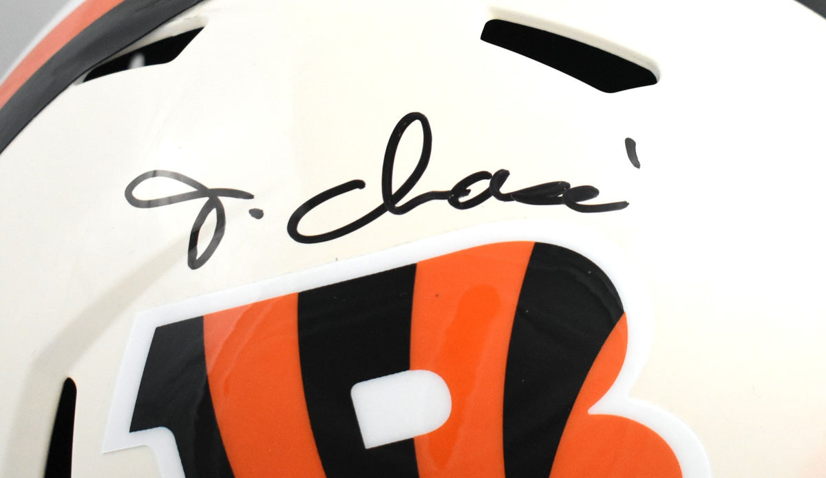 Ja'Marr Chase Autographed Cincinnati Bengals Full Size Retro Speed Helmet