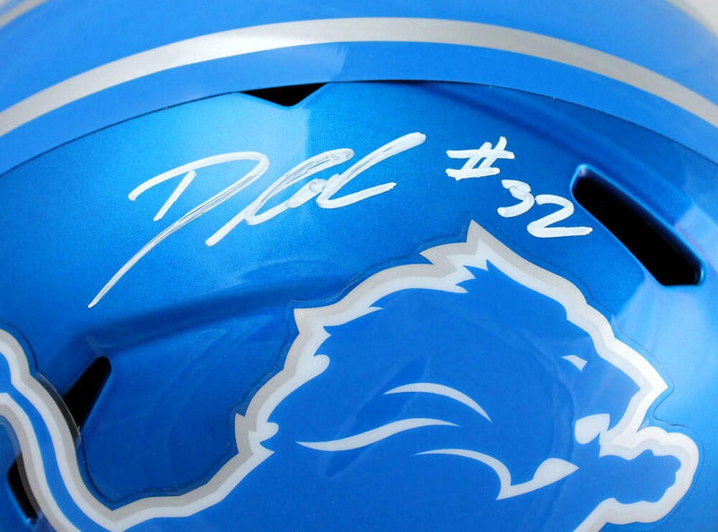 D'Andre Swift Signed Detroit Lions Full Size Flash Speed Helmet
