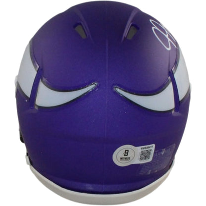 Justin Jefferson Minnesota Vikings Autographed Mini Helmet Beckett Witness