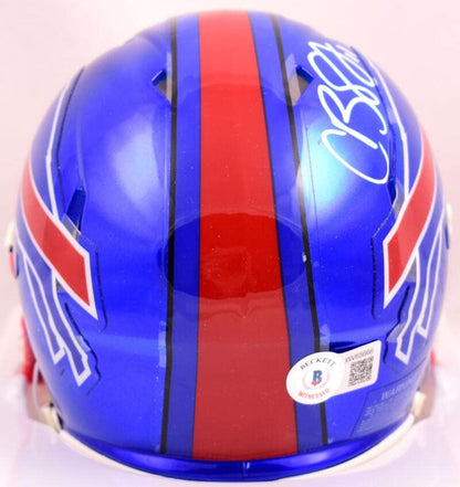 Cole Beasley Signed Buffalo Bills Flash Speed Mini Helmet
