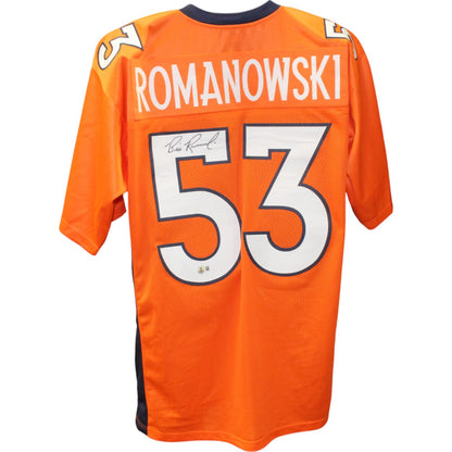 Bill Romanowski Signed Orange Custom Football Jersey (Beckett)