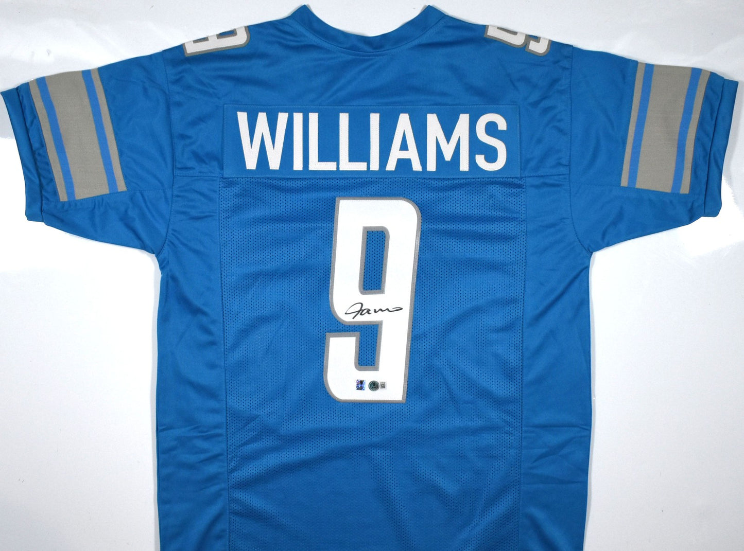 Jameson Williams Autographed Detroit Lions Custom Blue Jersey
