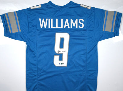 Jameson Williams Autographed Detroit Lions Custom Blue Jersey