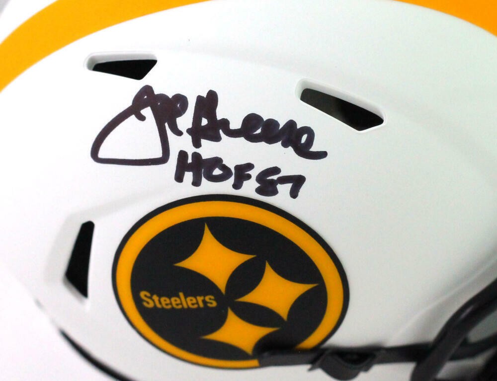 Joe Greene Signed Pittsburgh Steelers Lunar Speed Mini Helmet