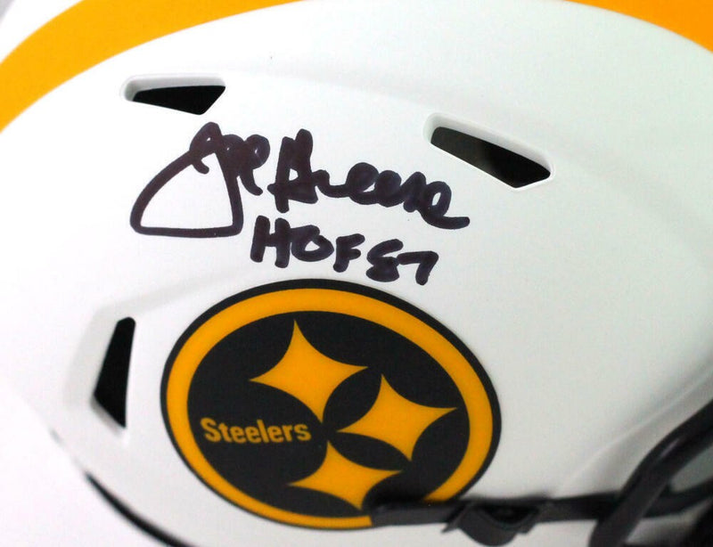 Joe Greene Signed Pittsburgh Steelers Lunar Speed Mini Helmet