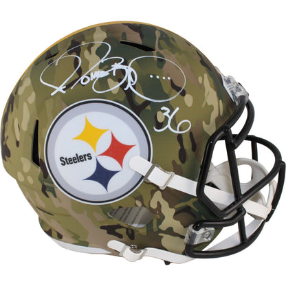 Jerome Bettis Pittsburgh Steelers Signed Camo Full Size Replica Helmet