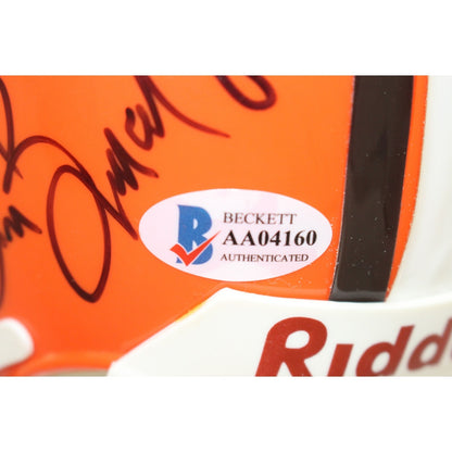 Cleveland Browns Legends Signed Mini Helmet (13 Signatures) BAS