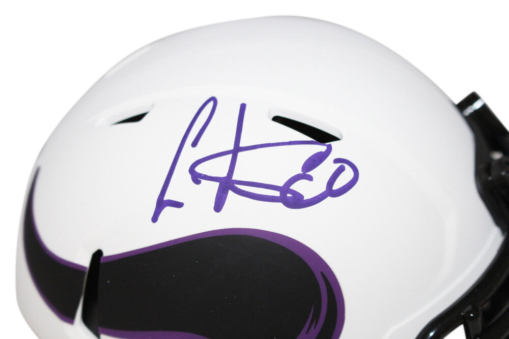 Cris Carter Autographed Minnesota Vikings Lunar Speed Mini Helmet