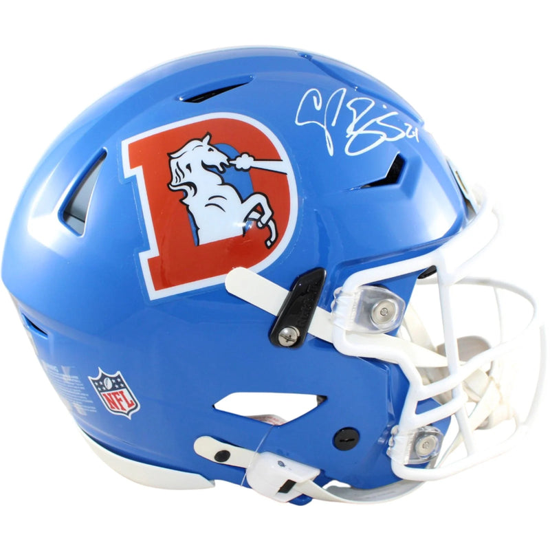 Champ Bailey Autographed Denver Broncos Throwback Speedflex Helmet