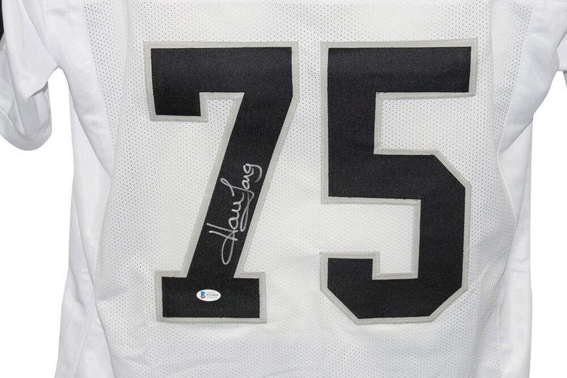 Howie Long Signed Oakland Raiders Custom White Football Jersey BAS