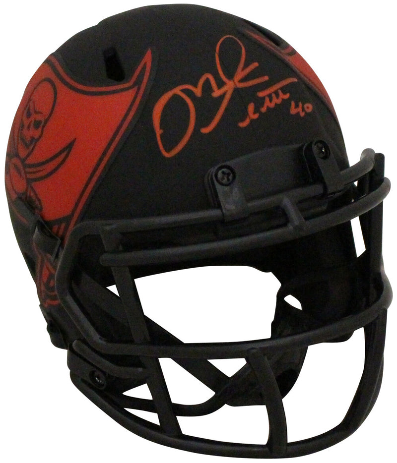 Mike Alstott Tampa Bay Buccaneers Autographed Eclipse Mini Helmet
