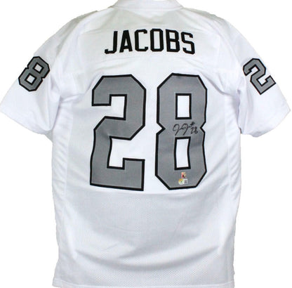 Josh Jacobs Signed Las Vegas Raiders White Color Rush Custom Jersey