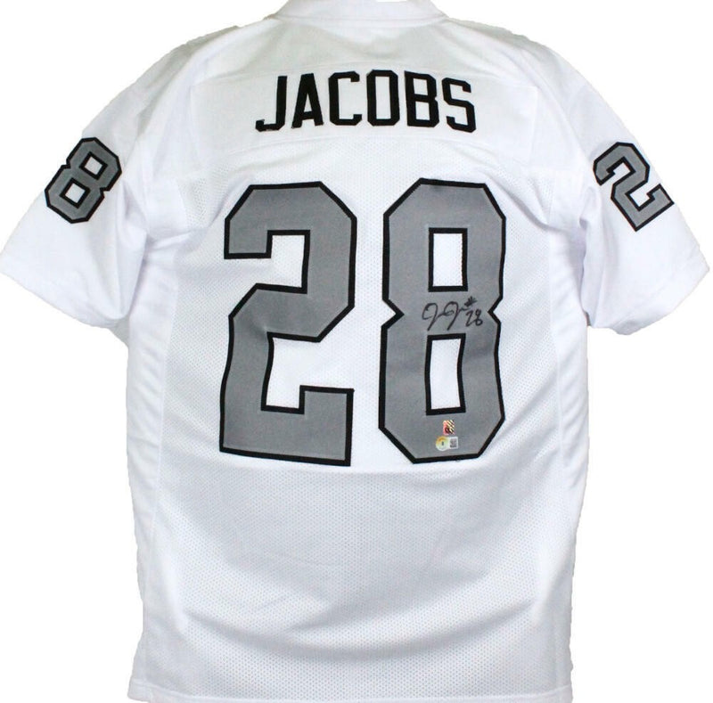 Josh Jacobs Signed Las Vegas Raiders White Color Rush Custom Jersey
