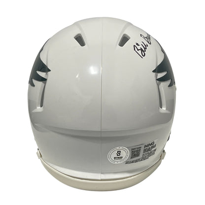 Bill Bradley Signed Philadelphia Eagles Throwback Mini Helmet Beckett COA