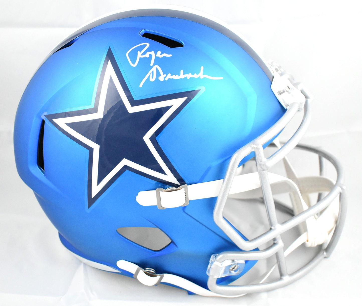 Roger Staubach Signed Dallas Cowboys Blaze Speed Full Size Helmet