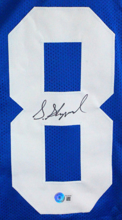 Sterling Shepard Autographed New York Giants Blue Custom Jersey