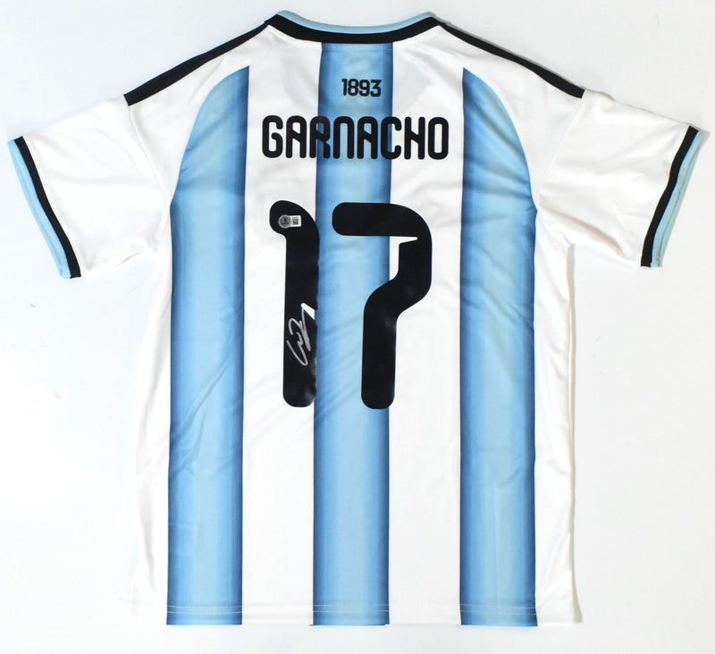 Alejandro Garnacho Autographed Argentina Home Jersey