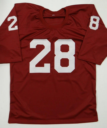 Yale Lary Autographed Maroon College Style Jersey "Gig Em"