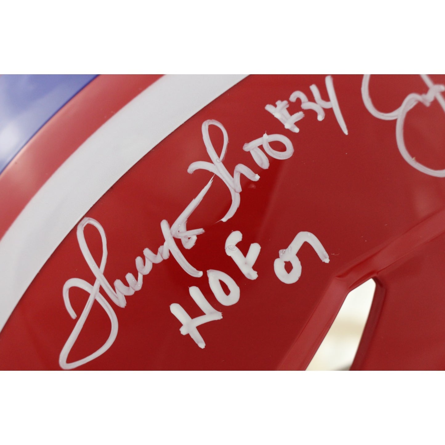 Jim Kelly, Thurman Thomas & Andre Reed Signed Buffalo Bills Pro Authentic Helmet