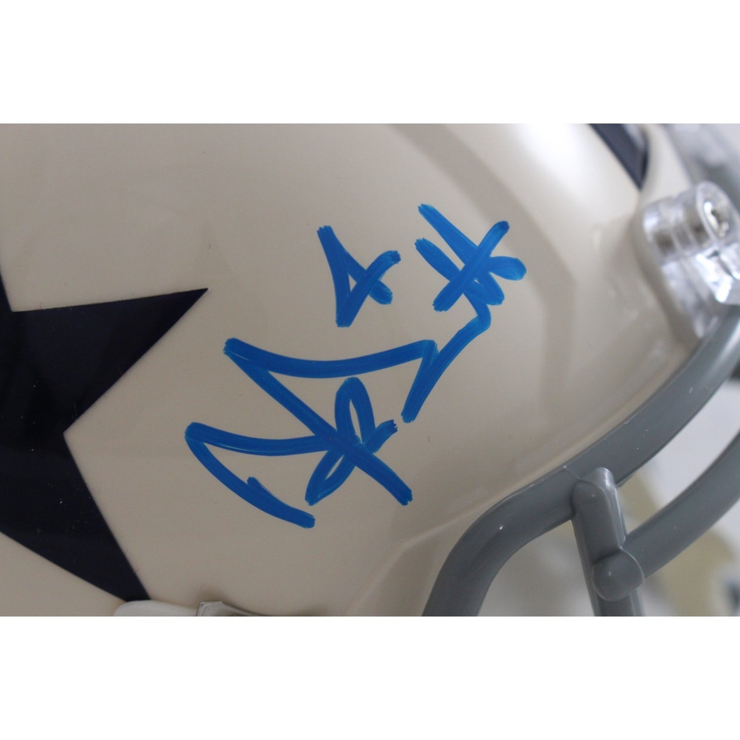 Dak Prescott Signed Dallas Cowboys Throwback Mini Helmet