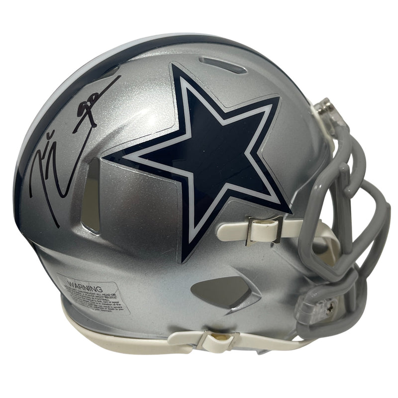 DeMarcus Lawrence Signed Dallas Cowboys Riddell Speed Mini Helmet JSA COA